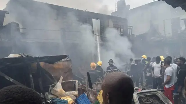 "Fire guts Ladipo spare parts market": Fire burn Lagos main 'tokunbo' motor market