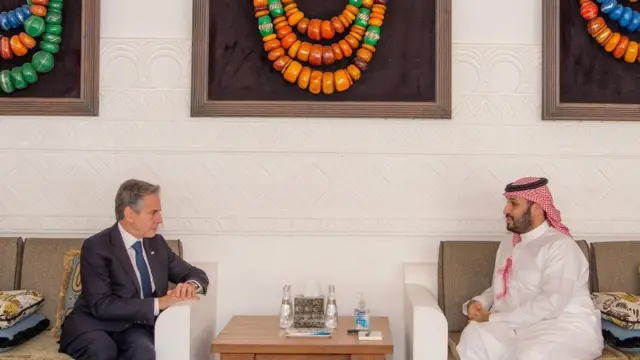 محمد بن سلمان و آنتونی بلینکن