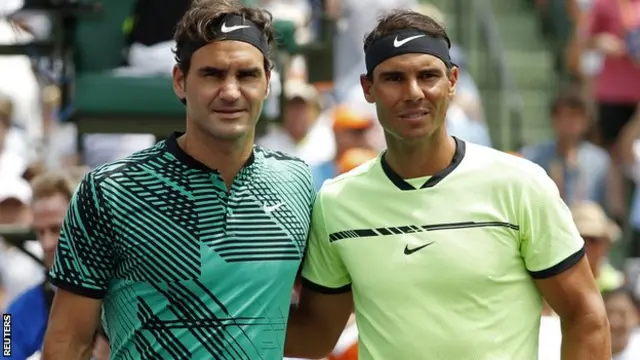 Roger Federer y Rafael Nadal.