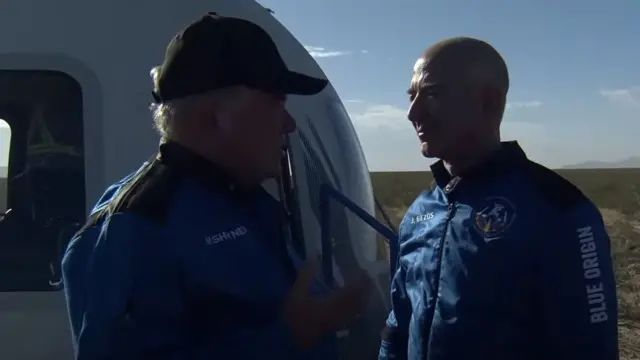 William Shatner y Jeff Bezos
