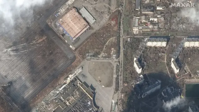 صورة من الأقمار الصناعية لمدينة ماريوبول المحاصرة