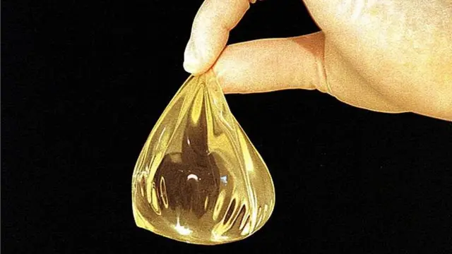 ถุงซิลิโคนที่ใช้ในการเสริมหน้าอก