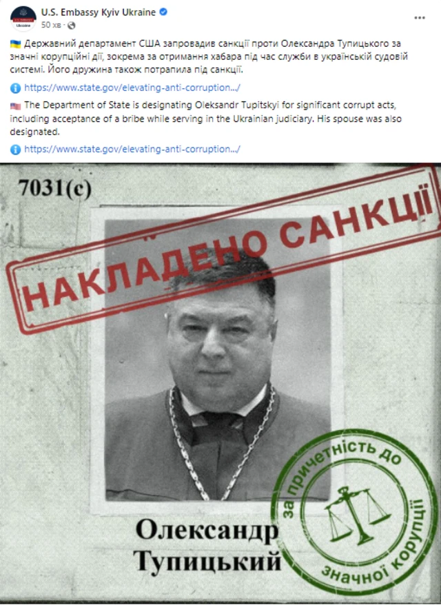 Тупицький санкції