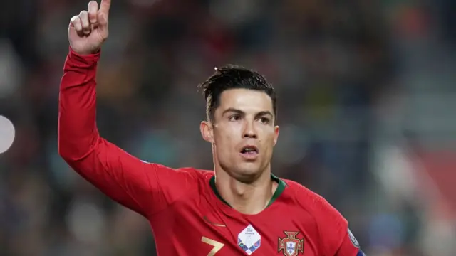Cristiano Ronaldo con la selección de Portugal.