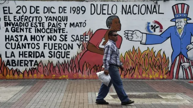 Grafiti sobre invasión, 2017
