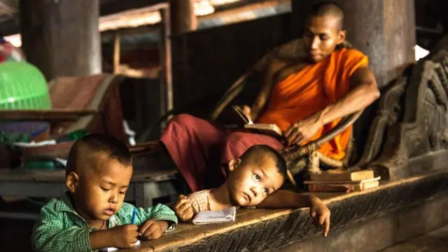 Biksu, Buddha, Myanmar
