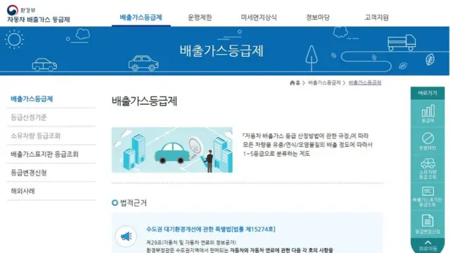 환경부는 자신의 차량 등급을 몰라 과태료를 부과받는 사태가 벌어지지 않도록 공식 홈페이지를 통해 차량 번호를 입력하면 차량의 등급을 알려주는 서비스를 제공 중이다