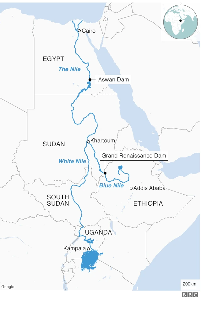 Ethiopia dam map