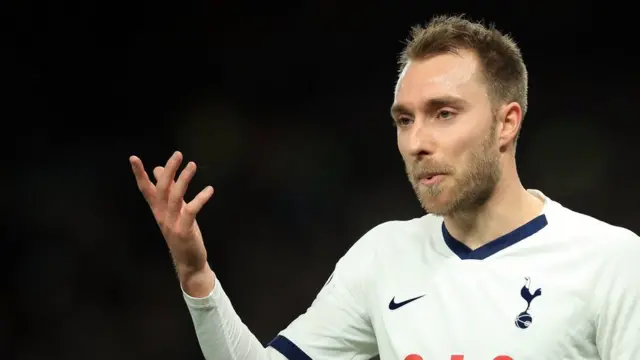 Christian Eriksen playing for Tottenham