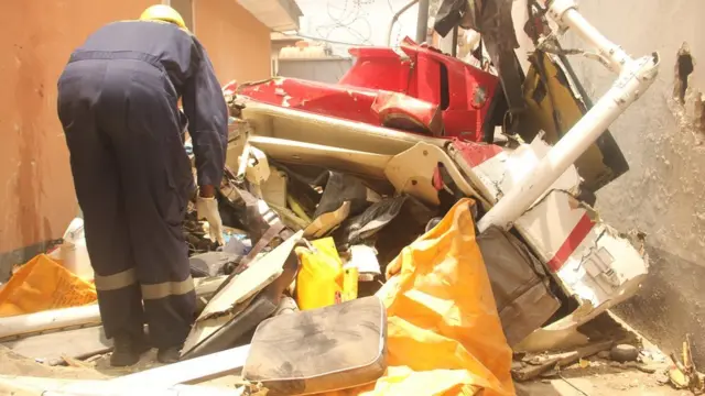 Helicopter crash in Lagos