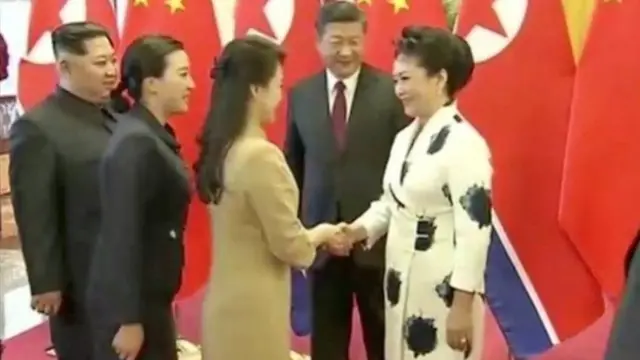 કિમ જોંગ ઉનની ચીનની મુલાકાત દરમિયાન.
