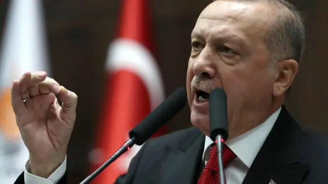 أردوغان بالضرب في أي مكان برا وجوا