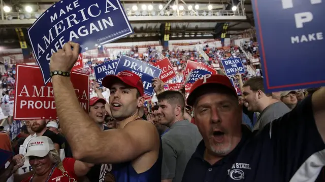 Seguidores de Trump en un acto en 2017.