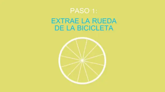 paso 1: extrae la rueda de la bicicleta