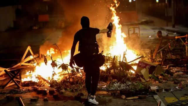Protester at the Chinese University of Hong Kong