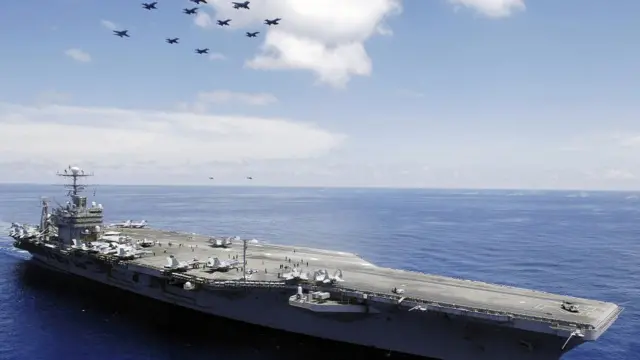 미국 핵 추진 항공모함의 동해 전개는 4년 5개월만이다.