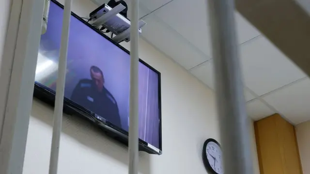 Монитор с Алексеем Навальным за решеткой (26 мая)