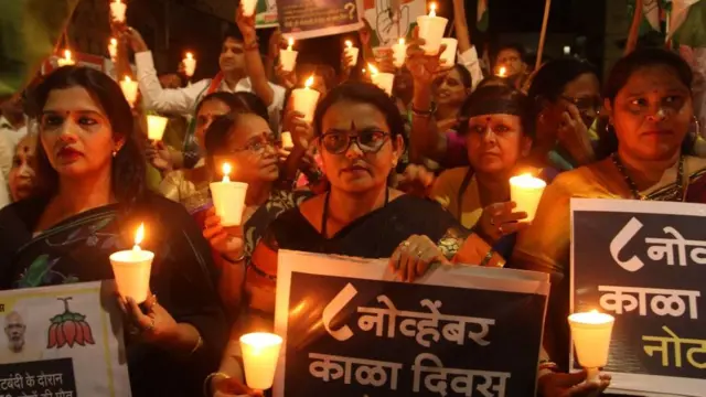 નોટબંધીની વરસી પર નીકળેલું સરઘસ