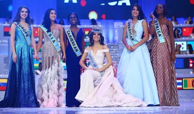 Miss Mexico Vanessa Ponce de Leon menduduki singgasana Miss World setelah berhasil merengkuh titel tersebut dalam gelaran Miss World yang ke-68 di Sanya, Cina (8/12)