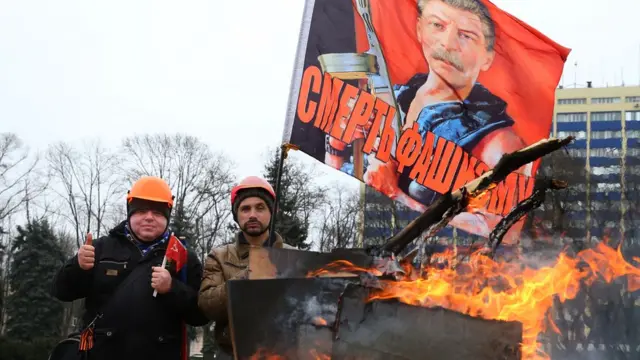 Лагерь на Куликовом поле в Одессе в марте 2014 года