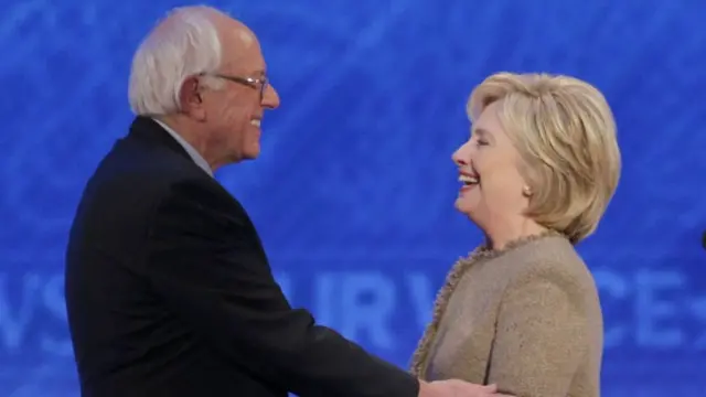 Bernie Sanders e Hillary Clinton