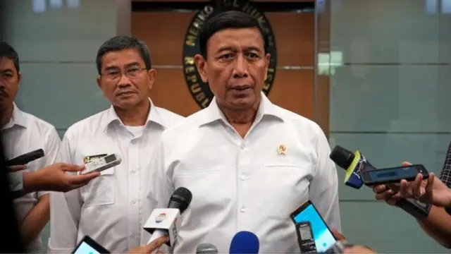 Wiranto yang menjabat Menteri Koordinator Polhukam Kabinet Kerja.