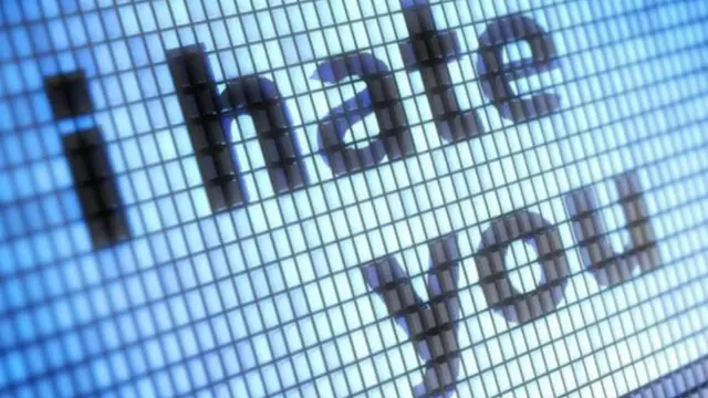 Un mensaje con la leyenda "te odio"