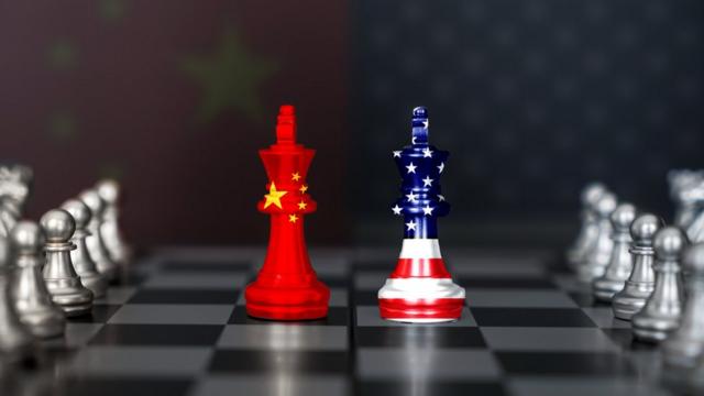 中國和美國棋子