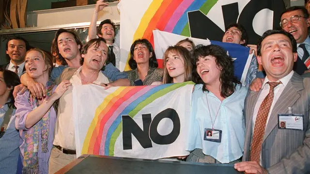 Campaña a favor del "no" en Chile.