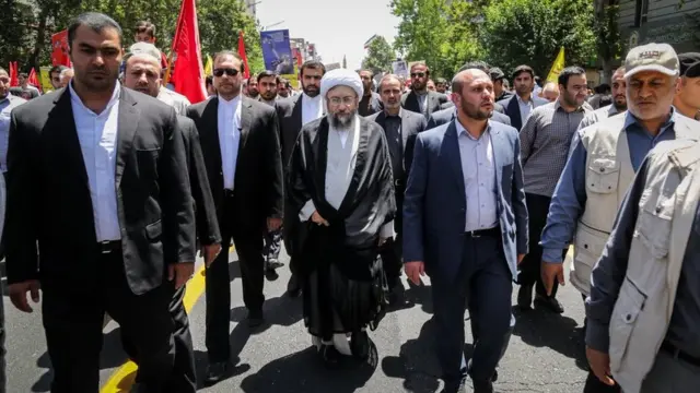 صادق لاریجانی در راهپیمایی روز قدس