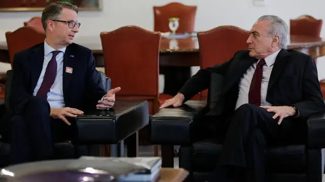 Presidente Michel Temer e Ralph Schweens, Presidente da BASF para o Brasil e América do Sul durante audiência com Kurt Bock, Presidente Mundial da BASF. (Brasília - DF 30/11/2016)