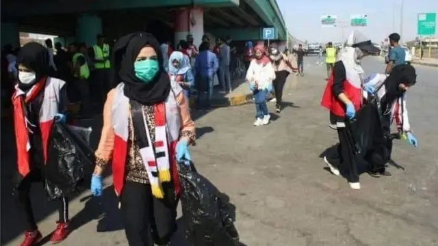 متظاهرات في العمارة