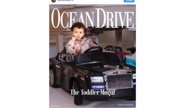 ডিজে খালেদের পুত্র আসাদ খালেদের অ্যাকাউন্ট থেকে সাড়ে তিনশোর বেশি পোস্ট করা হয়েছে এবং একবছর-বয়সী শিশুটি এরিমধ্যে ১৮ লাখ মানুষ তাকে অনুসরণ করছে ইনস্টাগ্রামে।