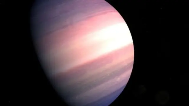 ภาพจากฝีมือศิลปินจำลองลักษณะของดาวเคราะห์ค้นพบใหม่ ตามการคาดคะเนของนักดาราศาสตร์