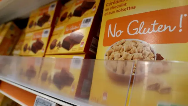 Надпись на коробке: "Не содержит глютена!"