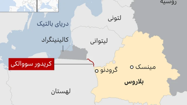 نقشه بلاروس و لهستان و چند کشور پیرامون آنها