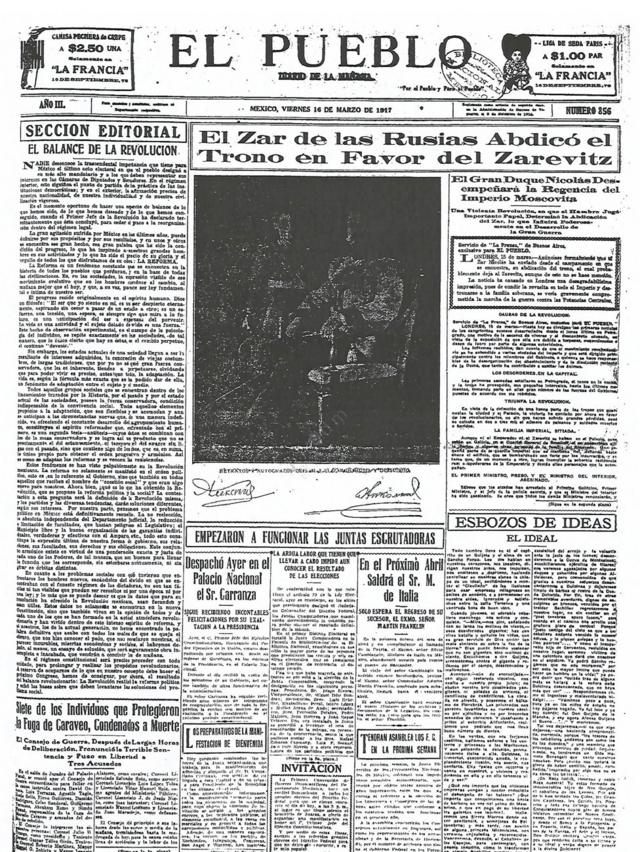 El Pueblo - 16 марта 1917 год