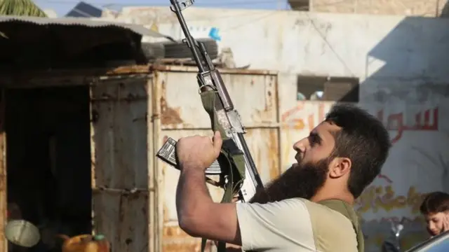 Fighter from Faylaq al-Sham group