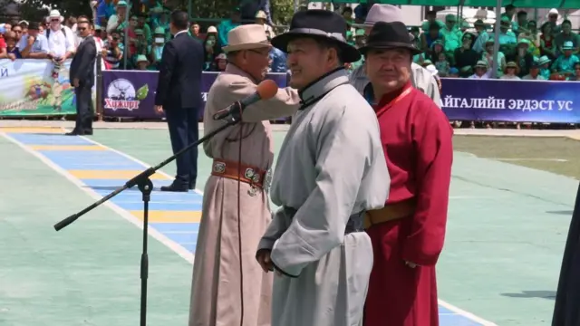 Монголиянын жаңы шайланган президенти Халтмаагийн Баттулга оюндардын ачылыш аземинде сөз сүйлөдү.