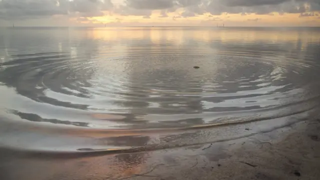 Ondas circulares en agua