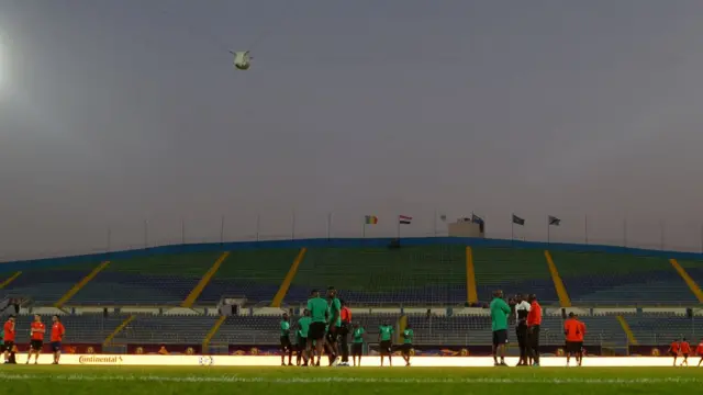 Une session d'entraînement lors de la CAN