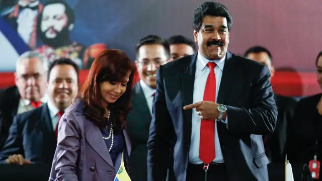 Cristina Kirchner e Nicolás Maduro.