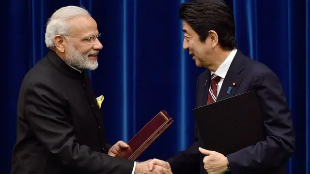 शिंज़ो अबे और मोदी