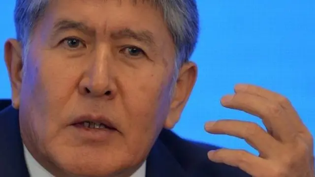 Kırgız Cumhurbaşkanı Atambayev konuşuyor.