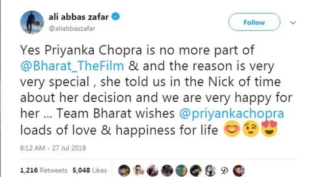 प्रियंका चोप्रा, मनोरंजन इंडस्ट्री