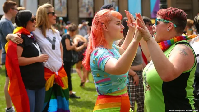 Supporters of same sex marriage