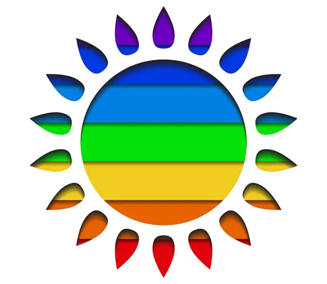 A multi-coloured Sun