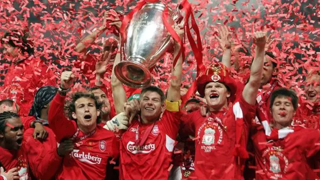 Liverpool celebrating in 2005