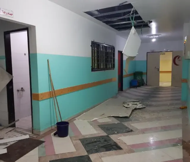 Rumah sakit Indonesia di gaza rusak