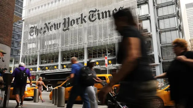 Street outside di New York Times office for New York, United States